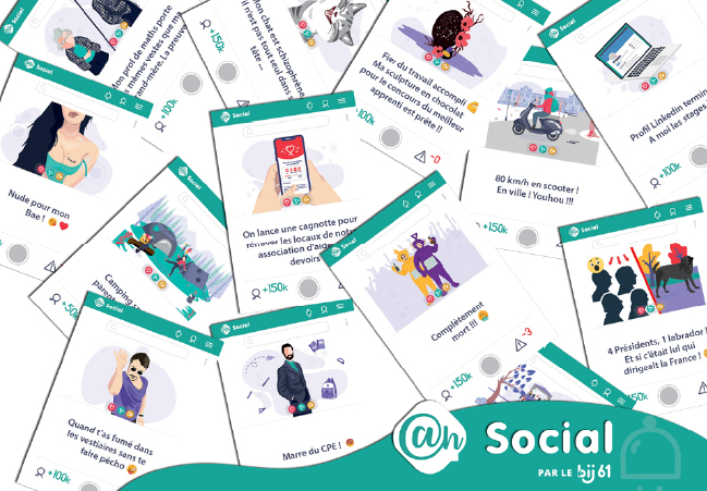 Cartes publications @h social