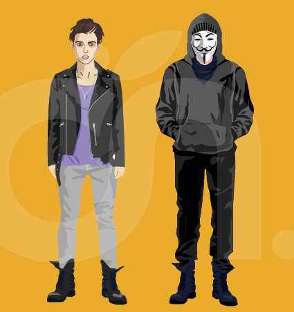 Personnages pions @h social