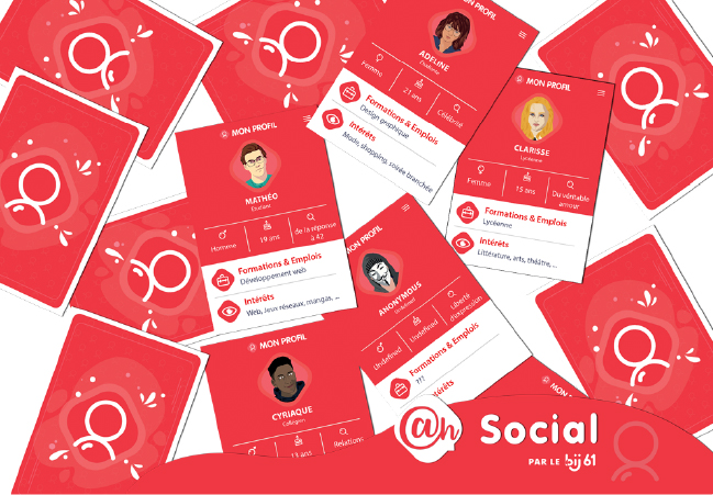 Cartes profils @h social