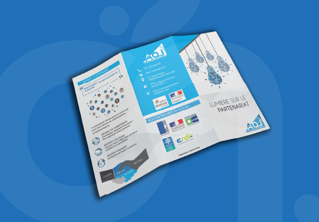 Dépliant mécénat Identité visuelle AQJ