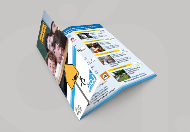 Dépliant Identité visuelle AQJ