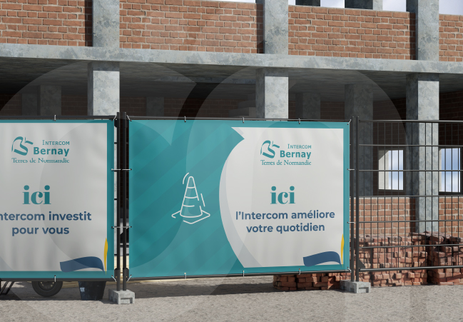 Panneaux travaux Refonte Identité visuel IBTN